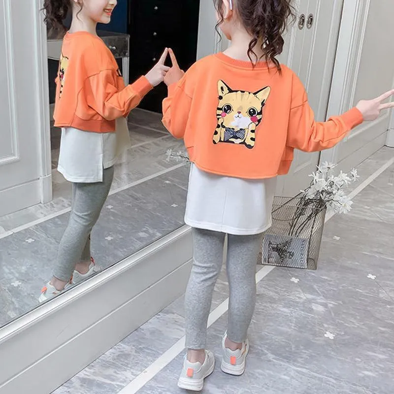 2-piece Animal Pattern Suit for Girl