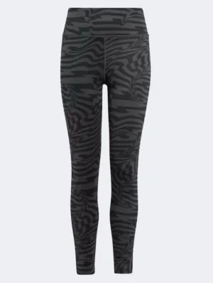 Adidas Aop Optime 7/8 Kids-Girls Sportswear Tight Carbon/Black/White