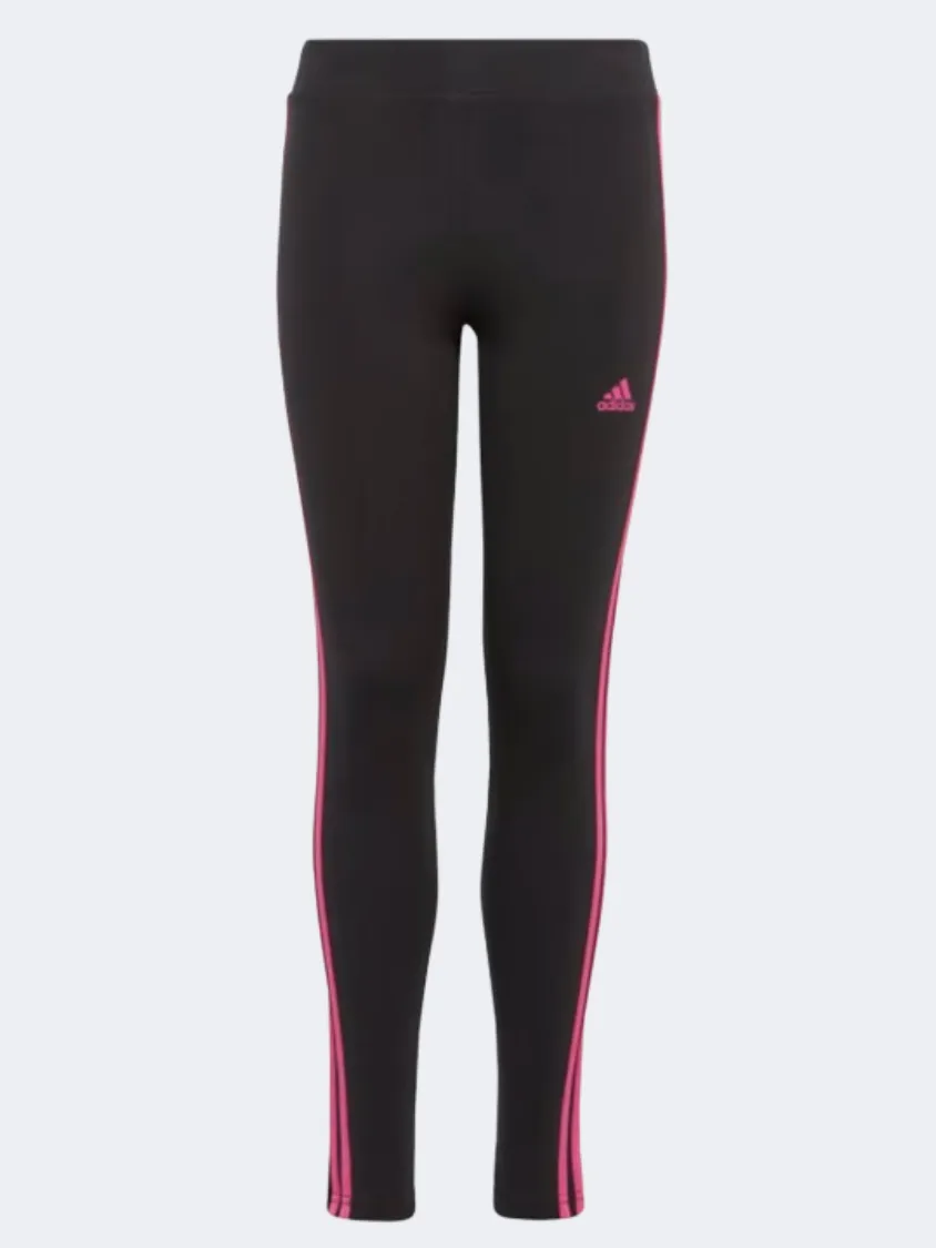 Adidas Essential 3S Girls Sportswear Tight Black/Lucid Fuchsia