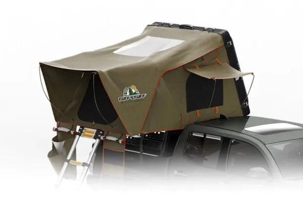 ALPHA II HARDSHELL ROOFTOP TENT, ABS, 2 PERSON, BLACK, BY TUFF STUFF OVERLAND