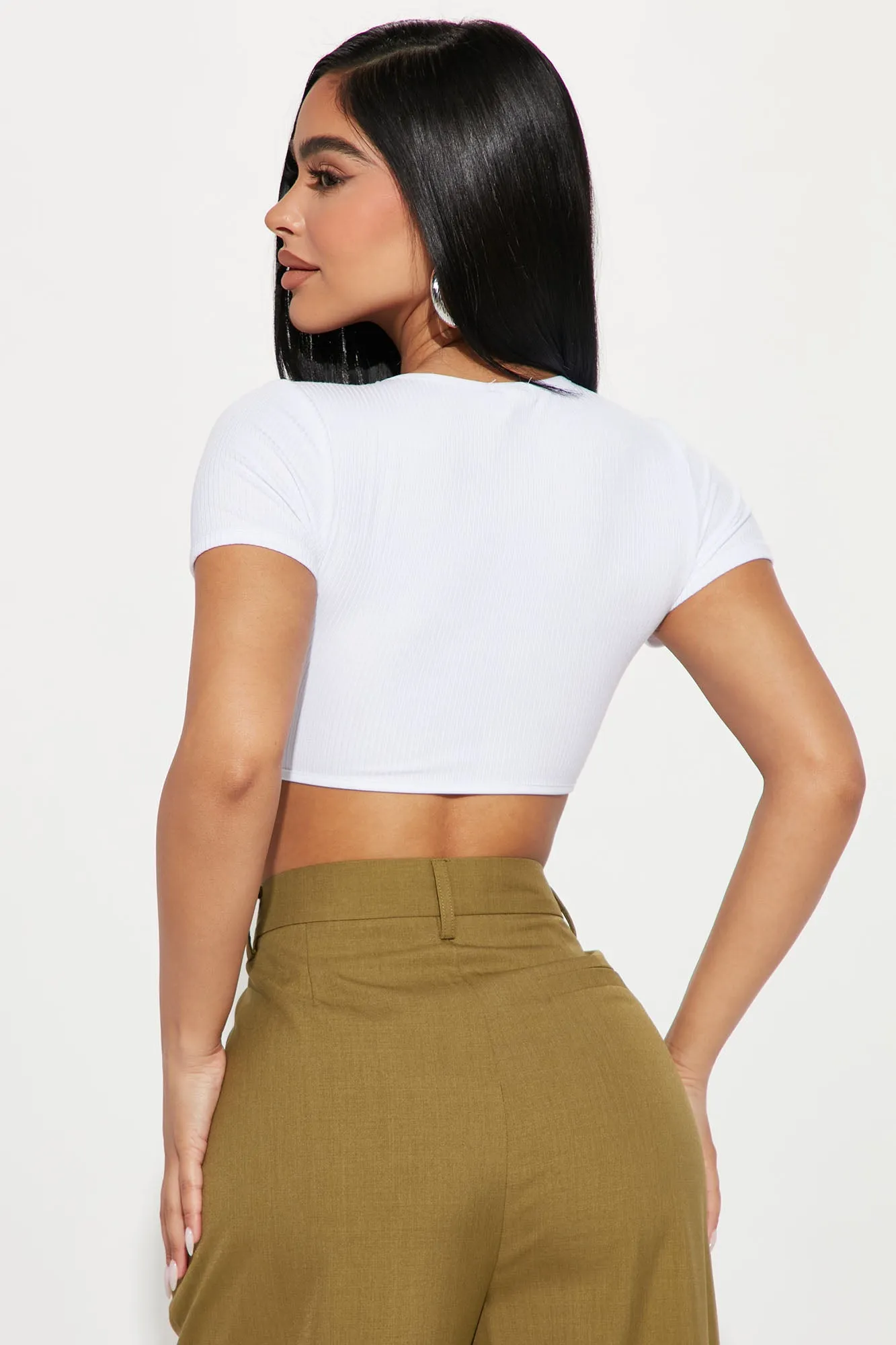 Amelia Crop Top - White