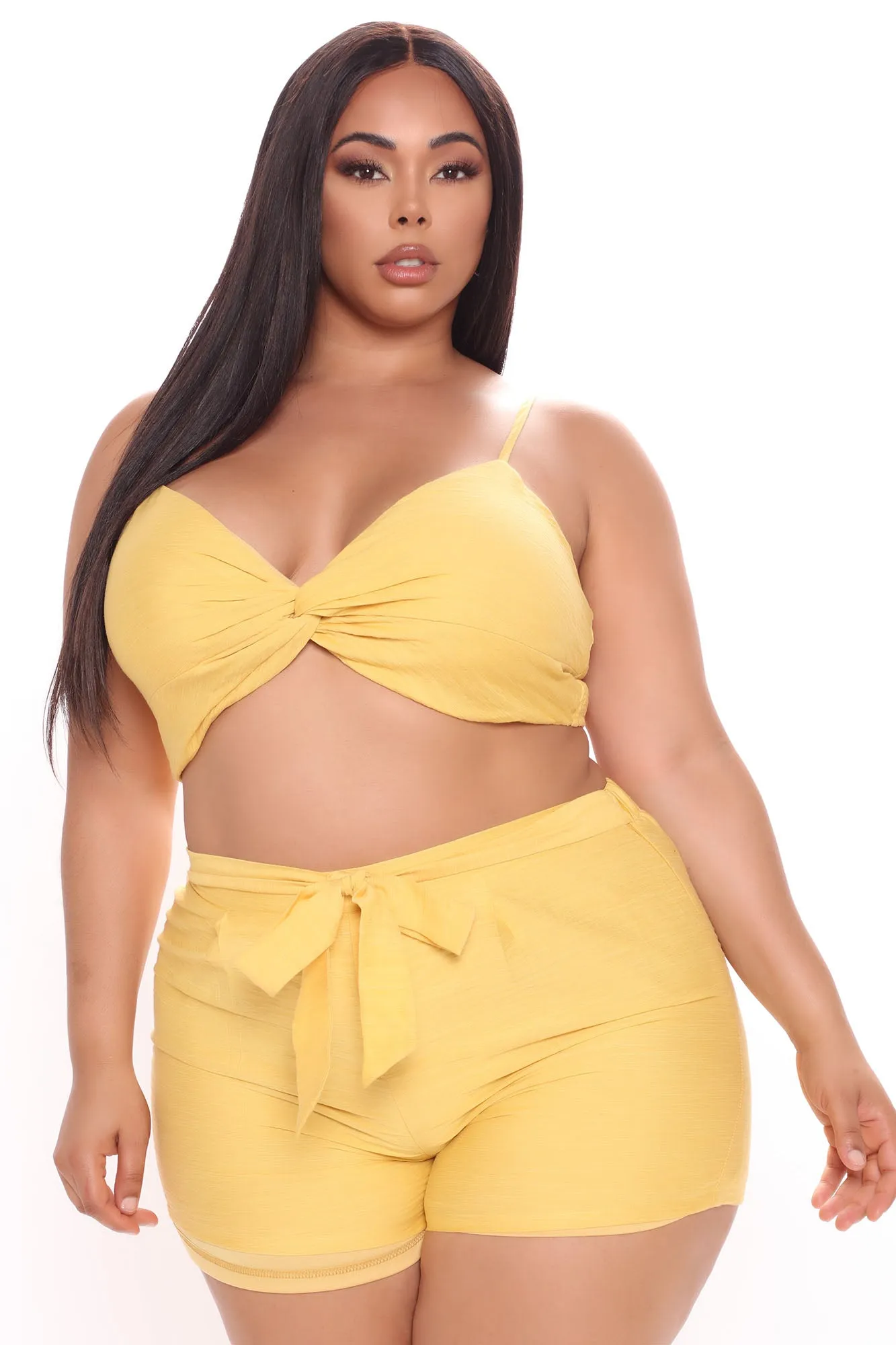 Another Brunch Date Short Set - Yellow