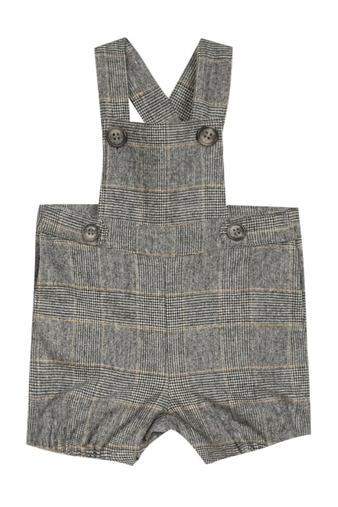 Baby Destination Grey Plaid Overalls