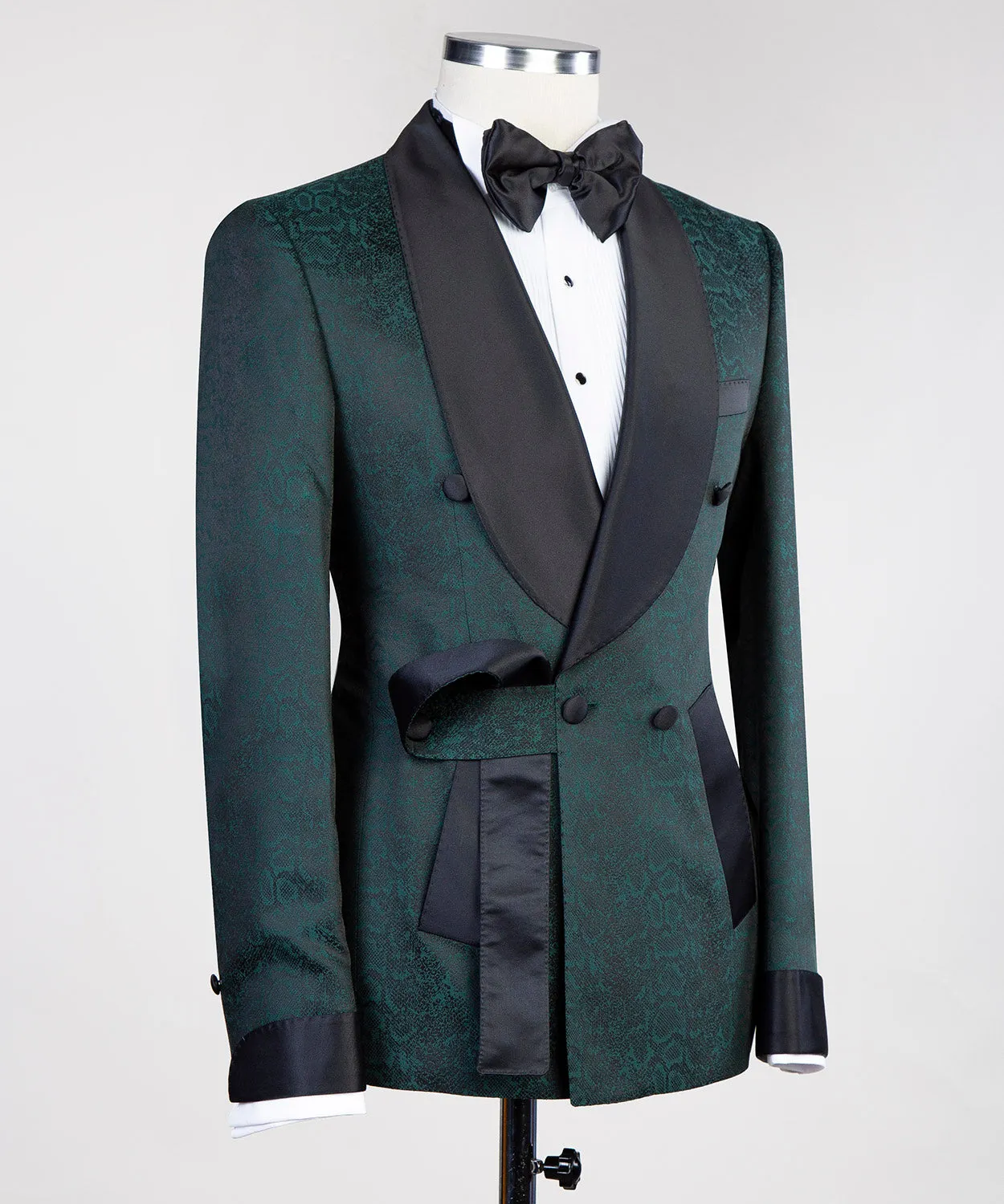 Belted Forest Green Tuxedo