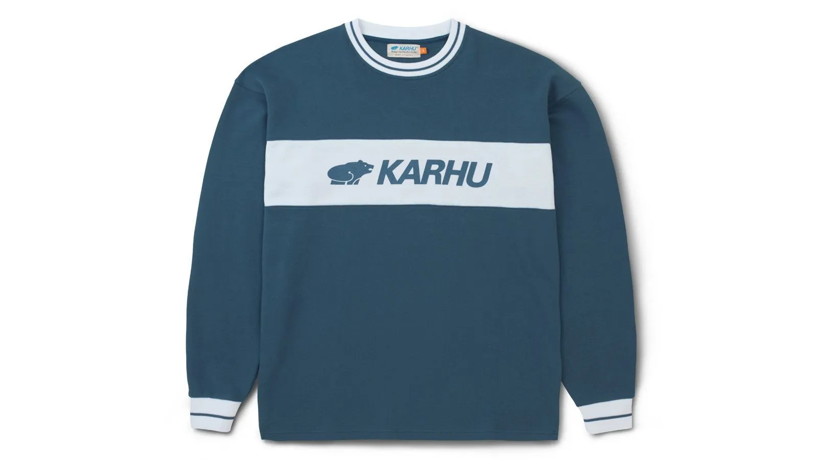 BLOCKED LOGO SWEATSHIRT - BLUE WING TEAL / WHITE