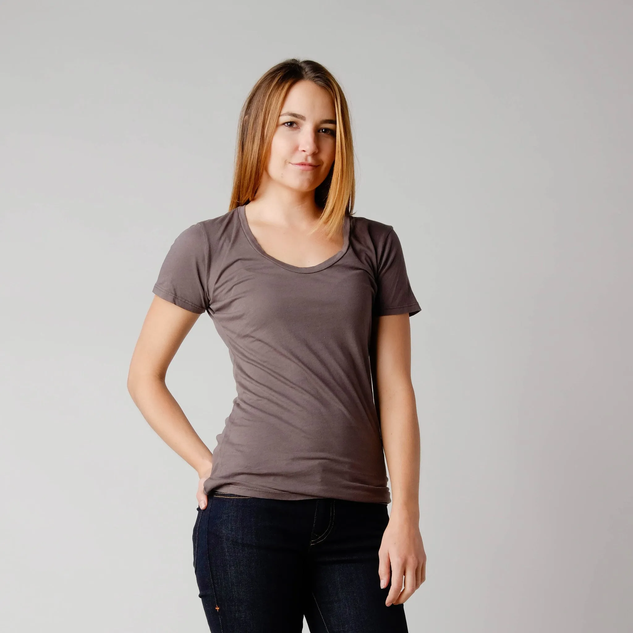 Brooklyn Denim Co. Organic Cotton Swoop Neck Tee