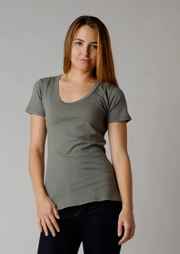 Brooklyn Denim Co. Organic Cotton Swoop Neck Tee