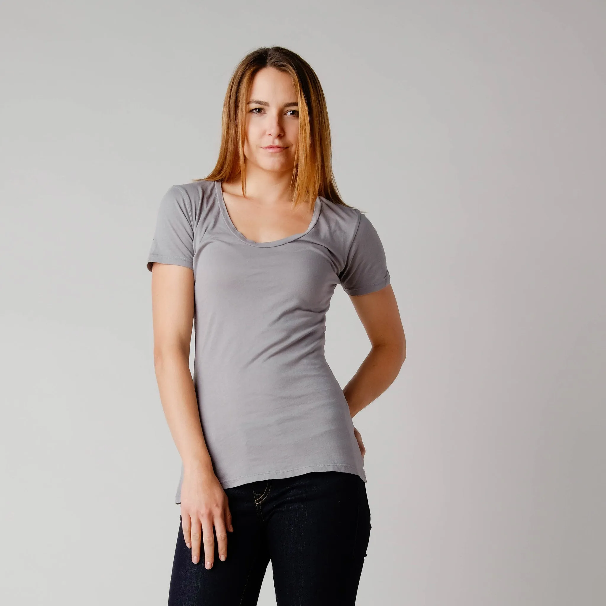 Brooklyn Denim Co. Organic Cotton Swoop Neck Tee