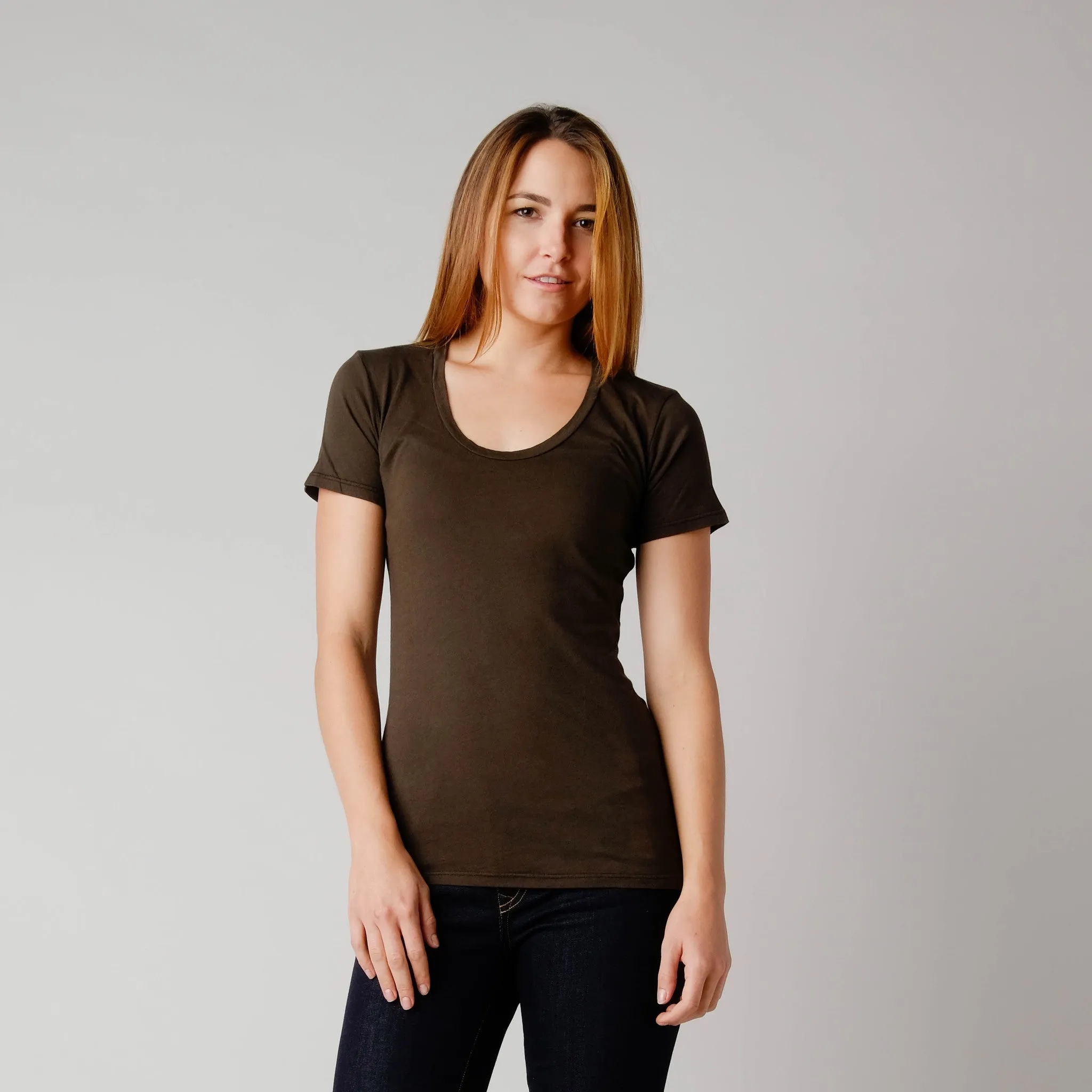 Brooklyn Denim Co. Organic Cotton Swoop Neck Tee