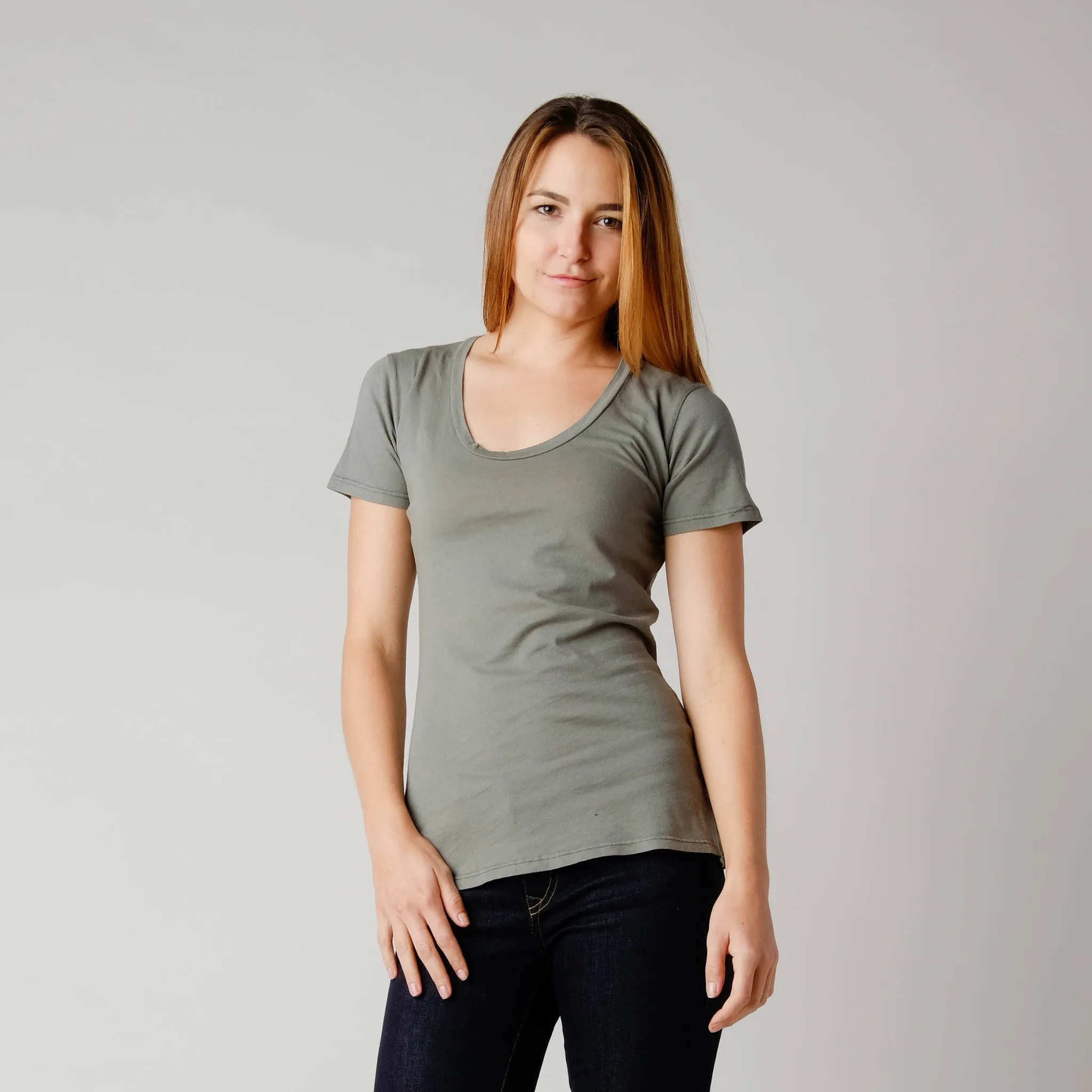 Brooklyn Denim Co. Organic Cotton Swoop Neck Tee