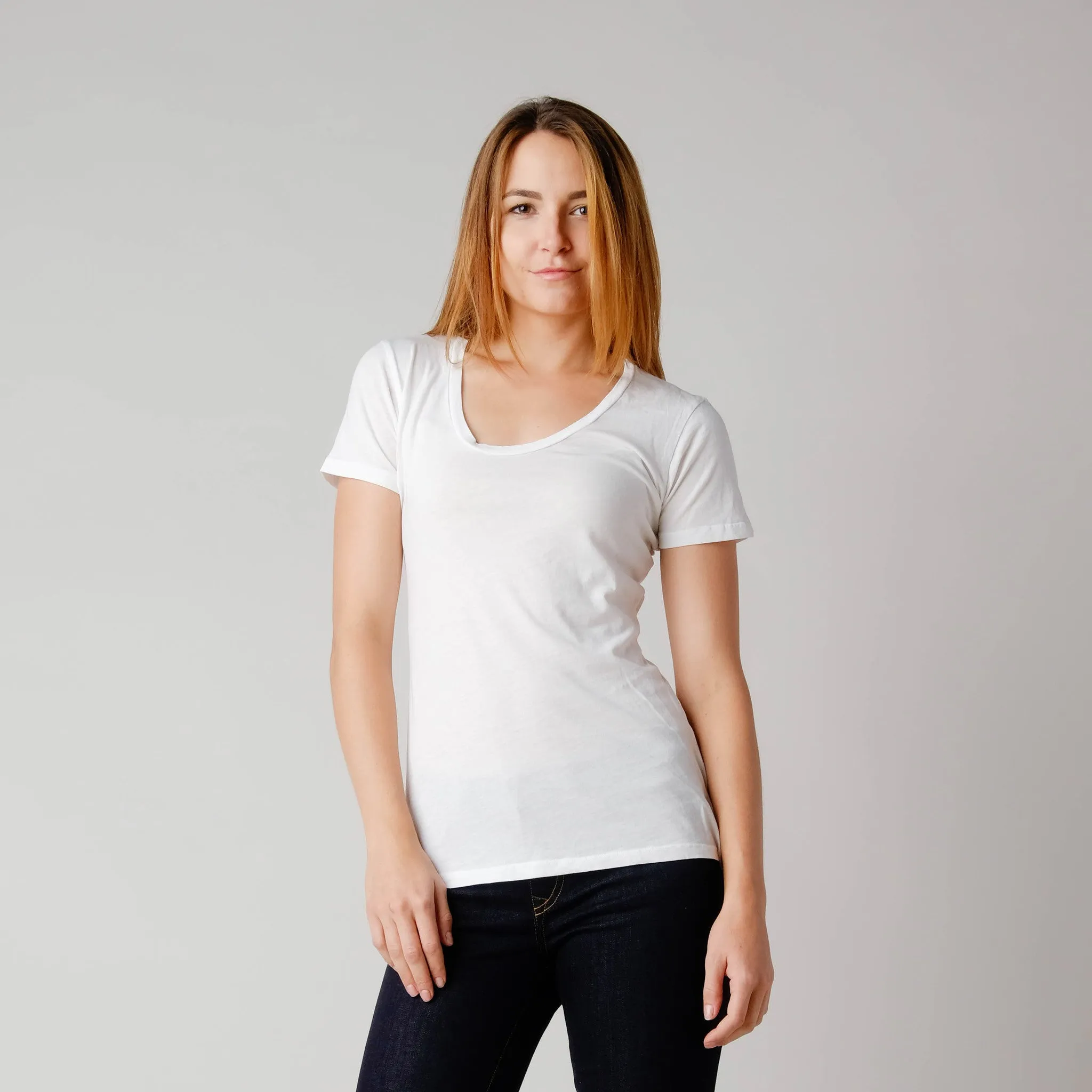 Brooklyn Denim Co. Organic Cotton Swoop Neck Tee