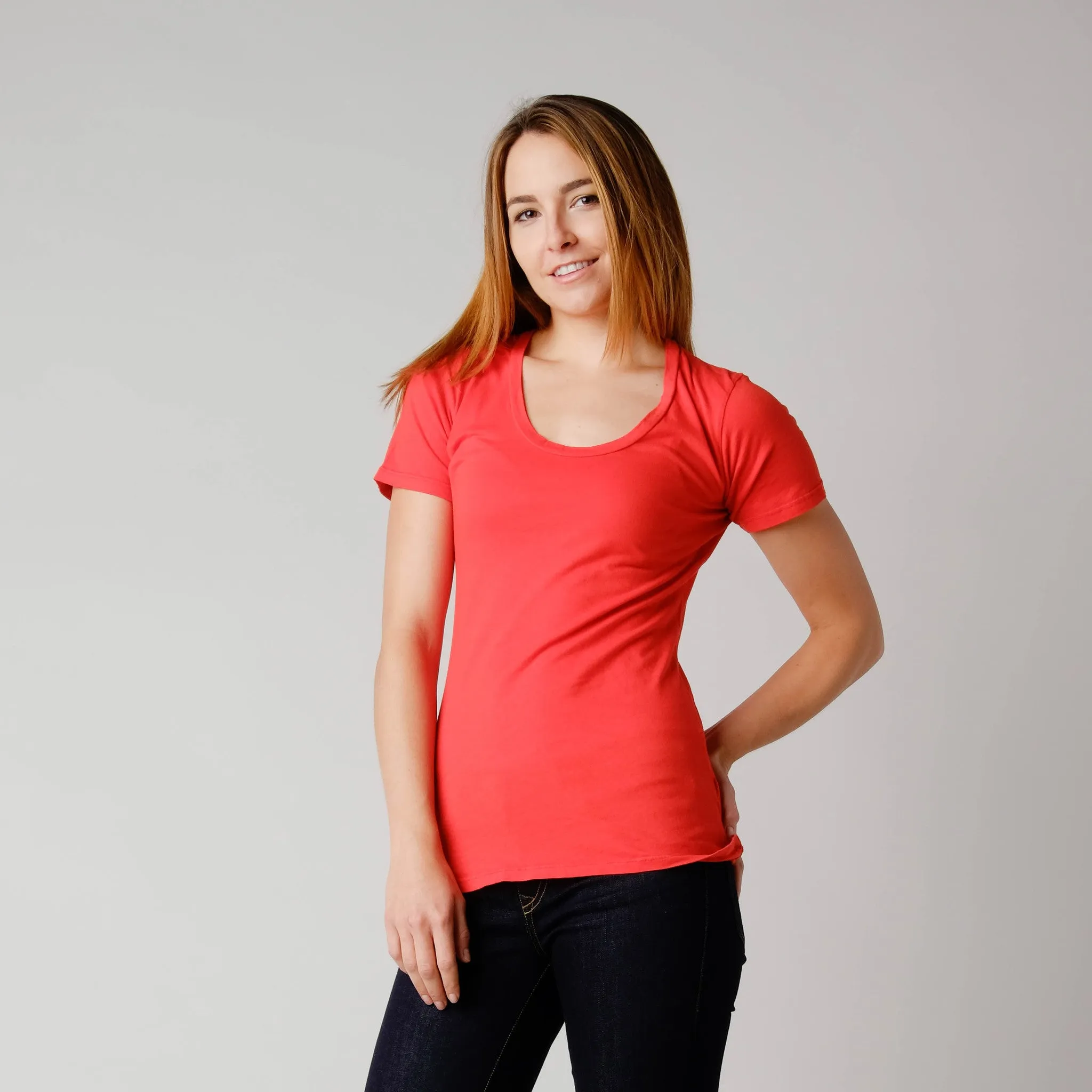 Brooklyn Denim Co. Organic Cotton Swoop Neck Tee