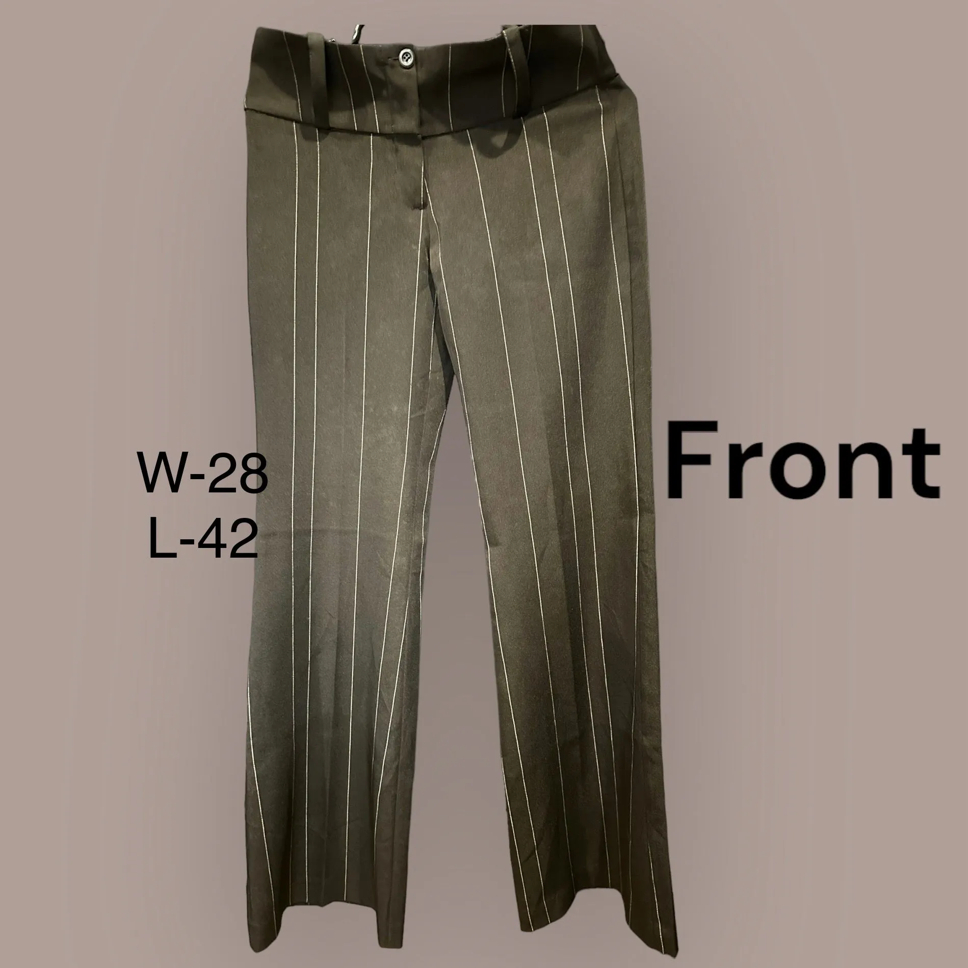 Brown Broad Stripes Pants