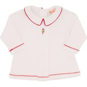 Candy Cane Bow Peter Pan Shirt