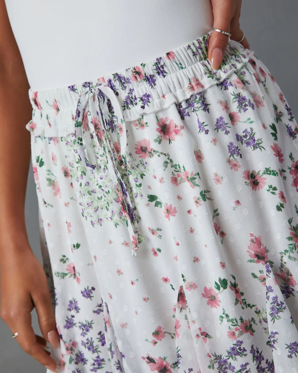 Capri Elastic Waist Floral Mini Skirt