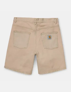 Carhartt-WIP Newel Denim Shorts - Blue, Sand Bleached