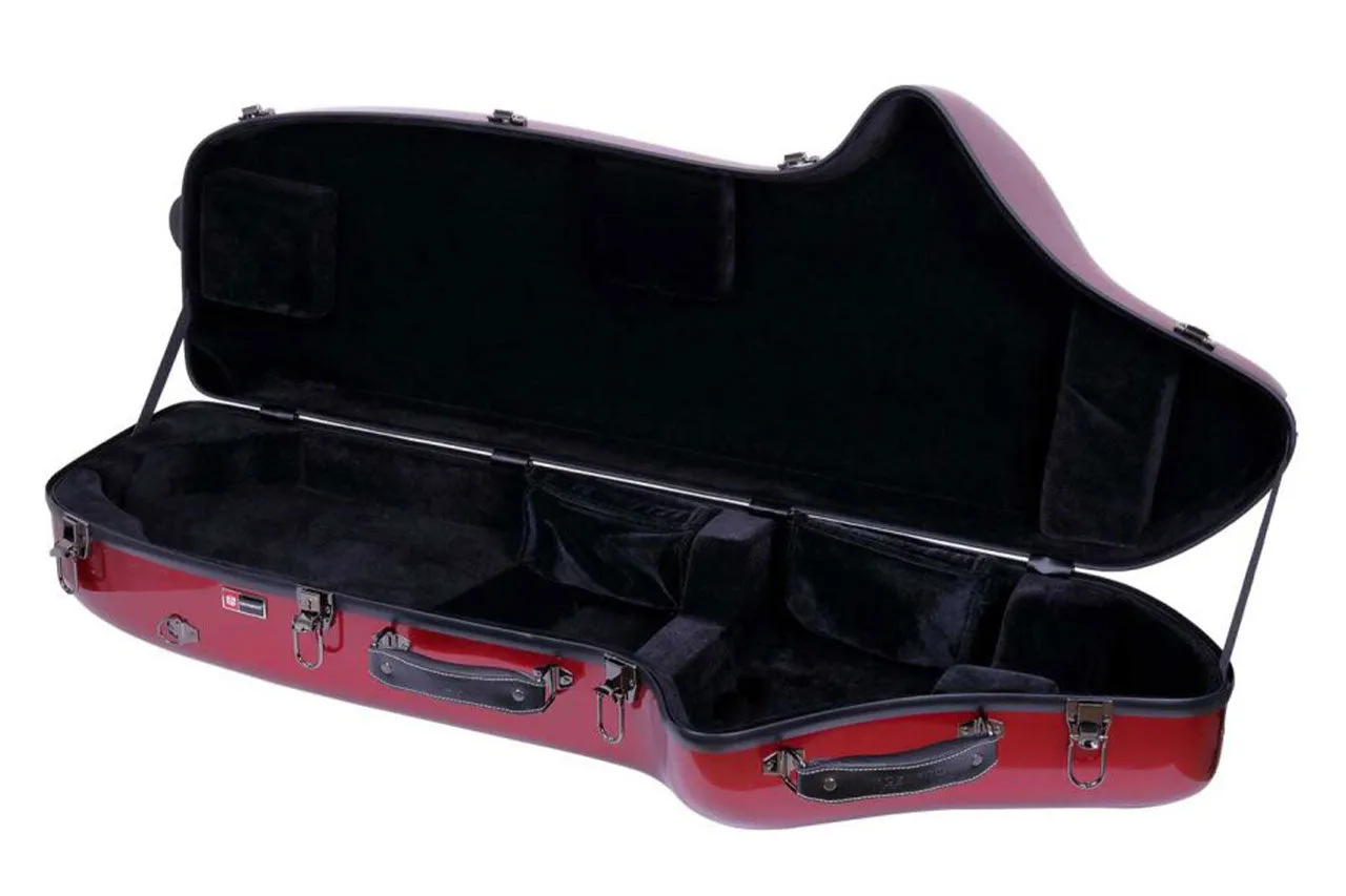 Crossrock CRF1020BS-RD Fiberglass Baritone Saxophone Case - Red