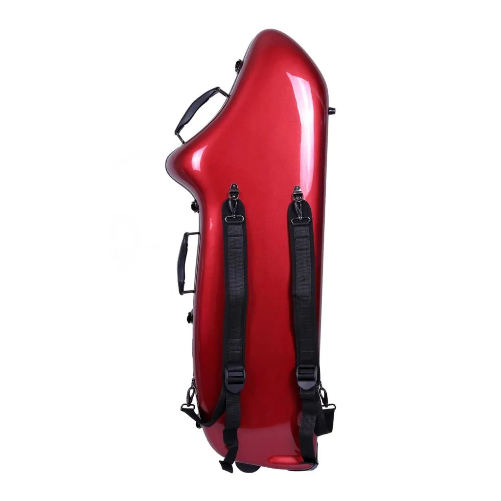 Crossrock CRF1020BS-RD Fiberglass Baritone Saxophone Case - Red