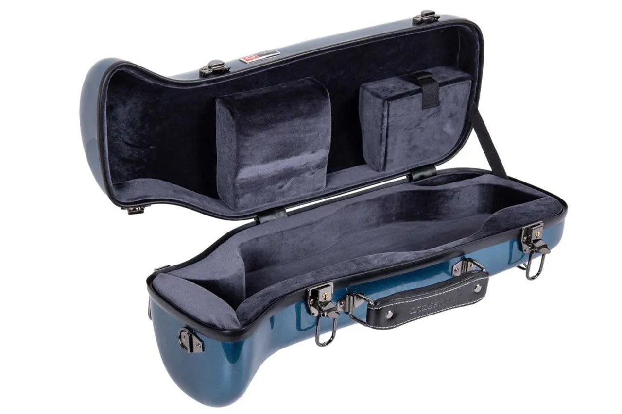 Crossrock CRF1020TR-BL Fiberglass Trumpet Case w/ TSA Lock - Blue