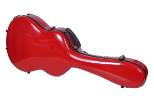 Crossrock CRF2021CRD Classical Full Size Fiberglass Guitar Case - Red