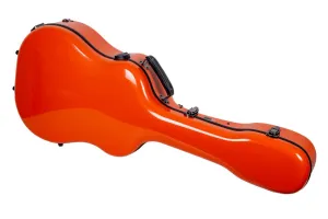 Crossrock CRF2021DOR Acoustic-Dreadnought Fiberglass Guitar Case - Orange