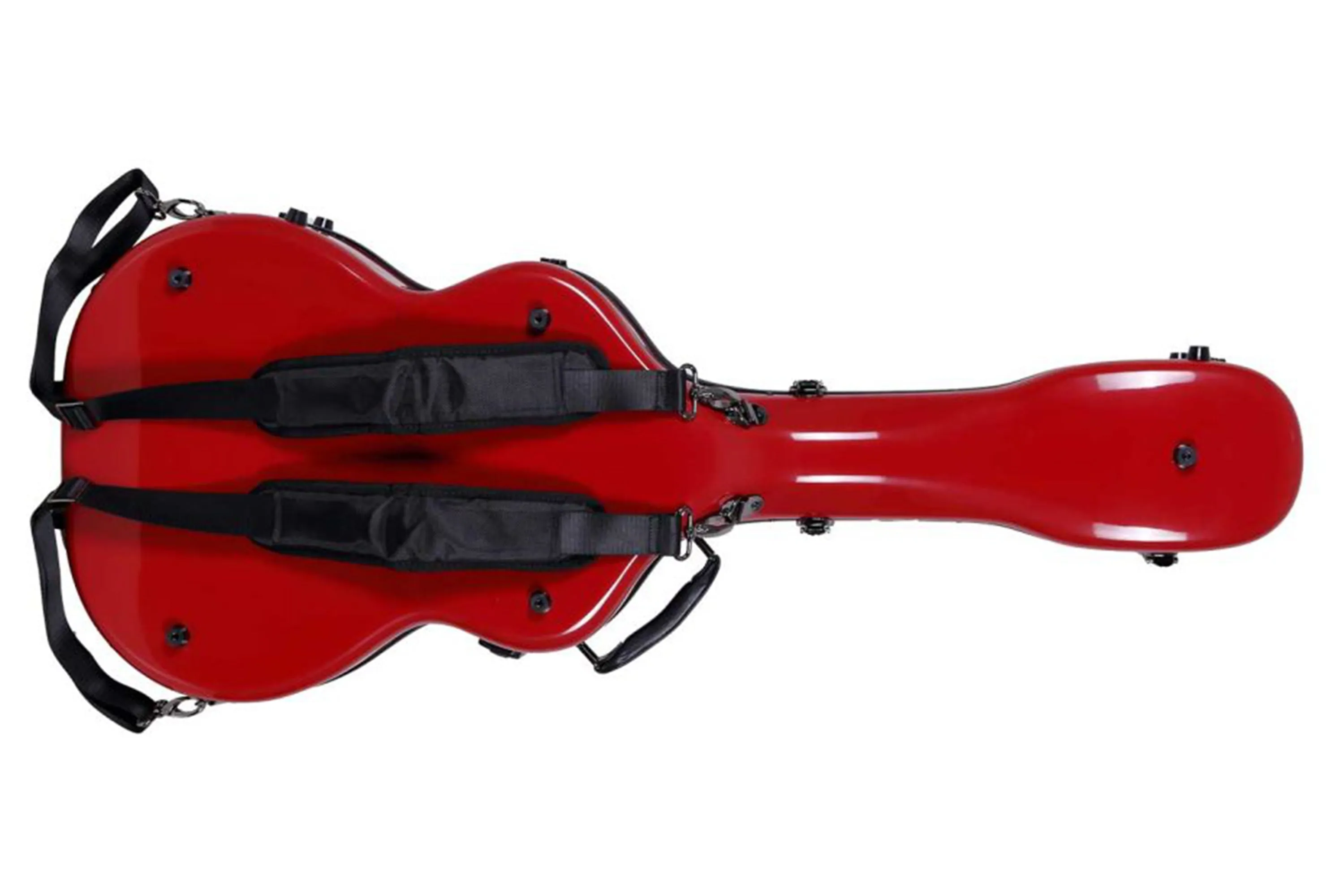 Crossrock CRF2021OMRD Acoustic Guitar Fiberglass Case for Martin OM/000 Guitar - Red