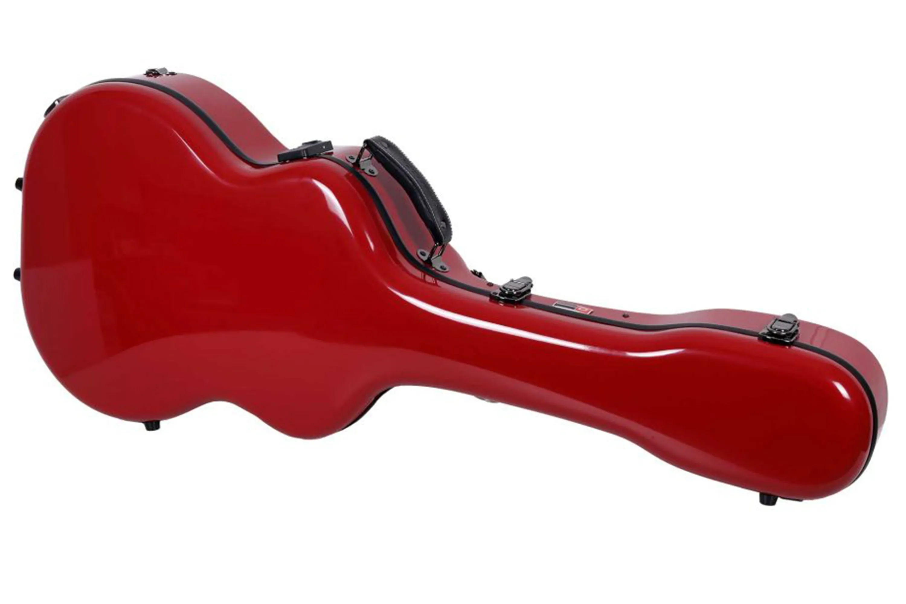 Crossrock CRF2021OMRD Acoustic Guitar Fiberglass Case for Martin OM/000 Guitar - Red