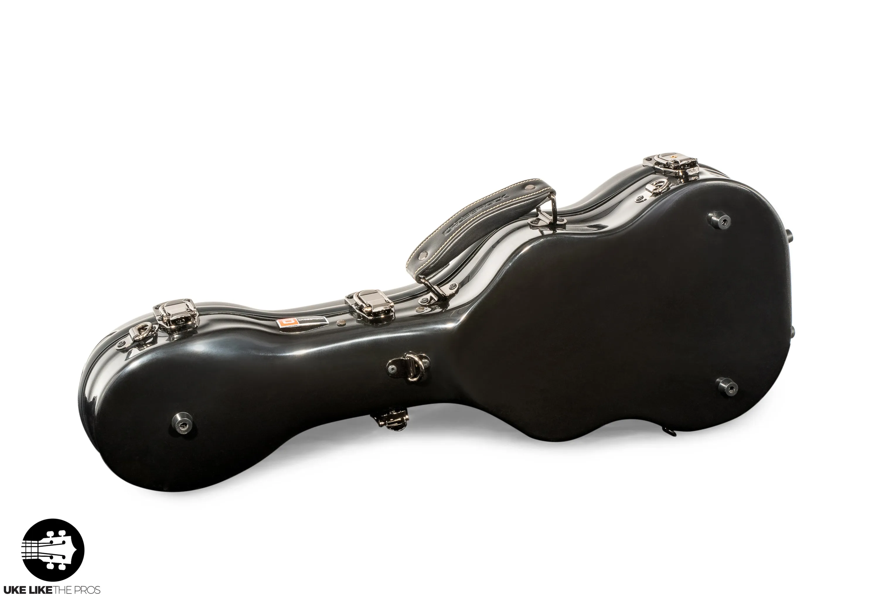 Crossrock Fiberglass BLACK Tenor Ukulele Case – Universal Case for Standard Tenor and Grand Tenor #CRF1020TUBK