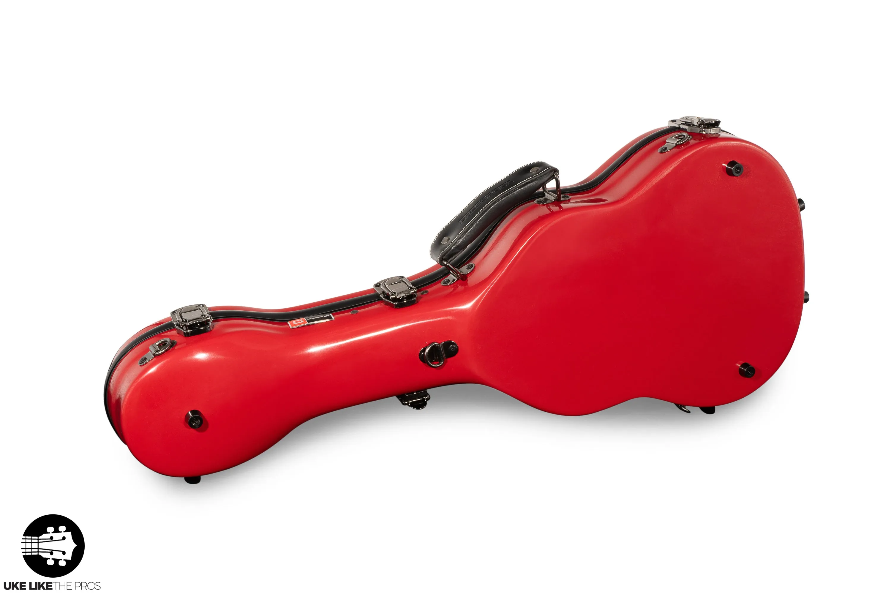 Crossrock Fiberglass RED Tenor Ukulele Case – Universal Case for Standard Tenor and Grand Tenor Model #CRF1020TURD