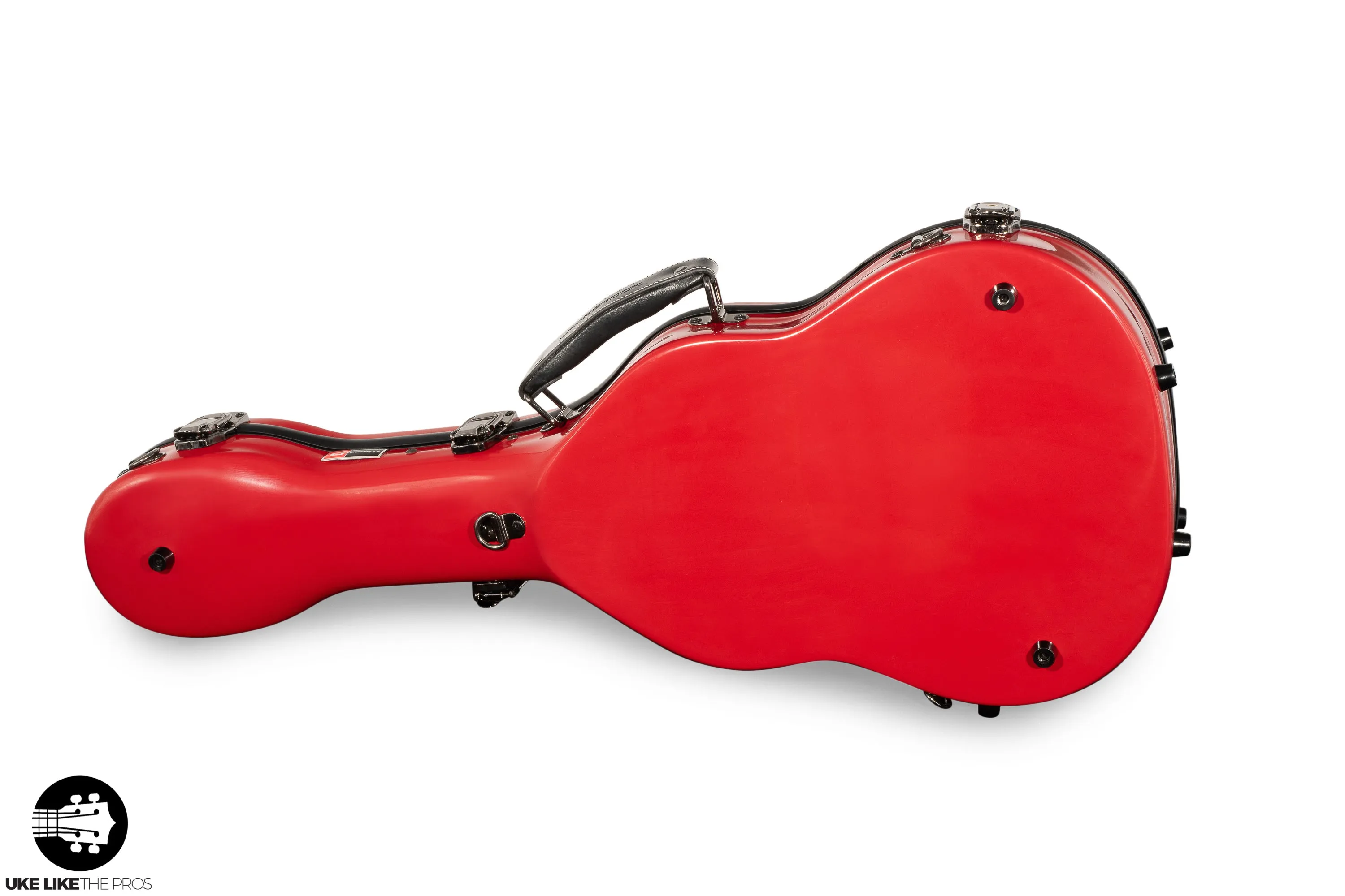 Crossrock Fiberglass RED Tenor Ukulele Case – Universal Case for Standard Tenor and Grand Tenor Model #CRF1020TURD