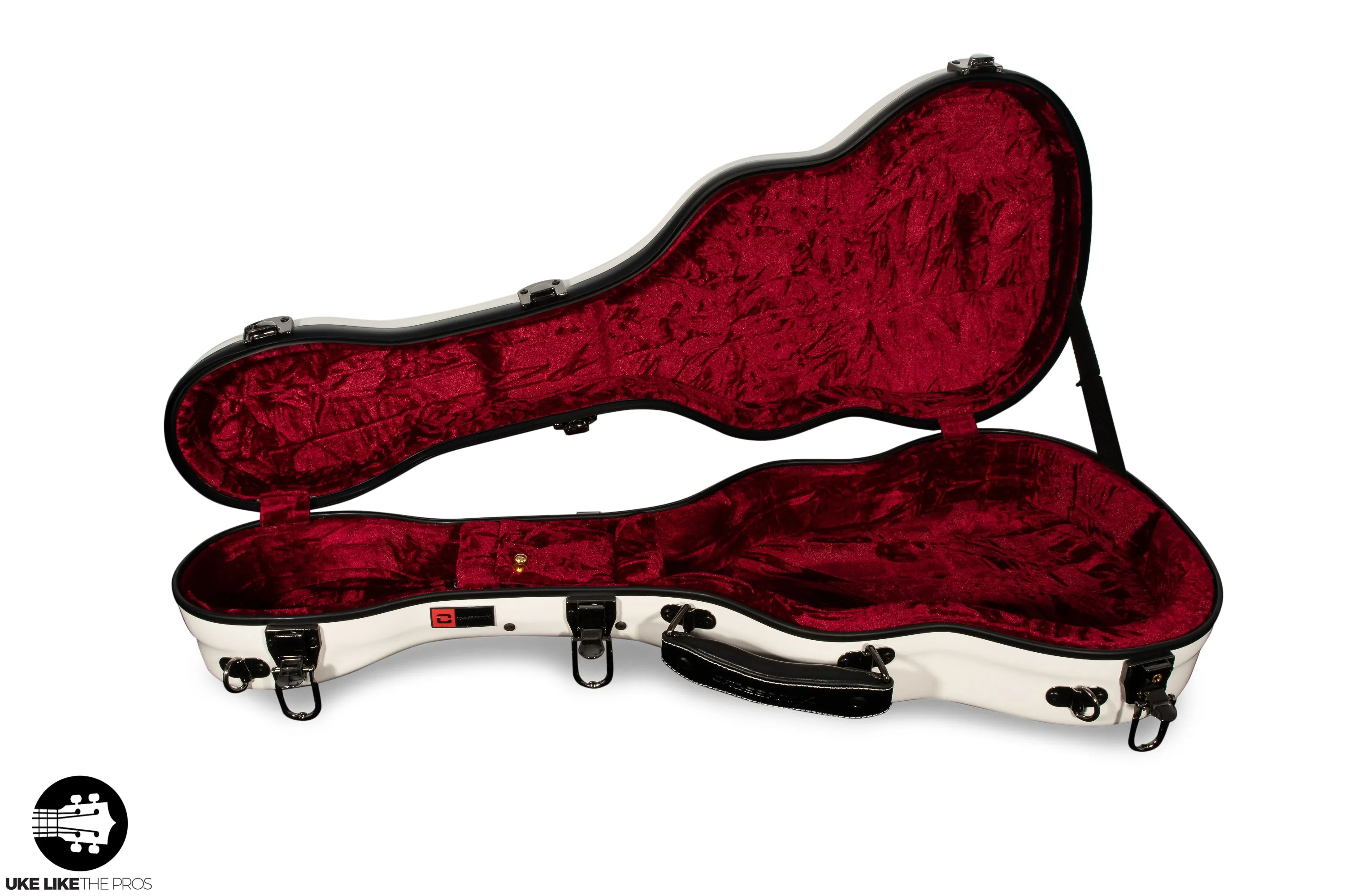 Crossrock Fiberglass WHITE Tenor Ukulele Case – Universal Case for Standard Tenor and Grand Tenor Model #CRF1020TUWT