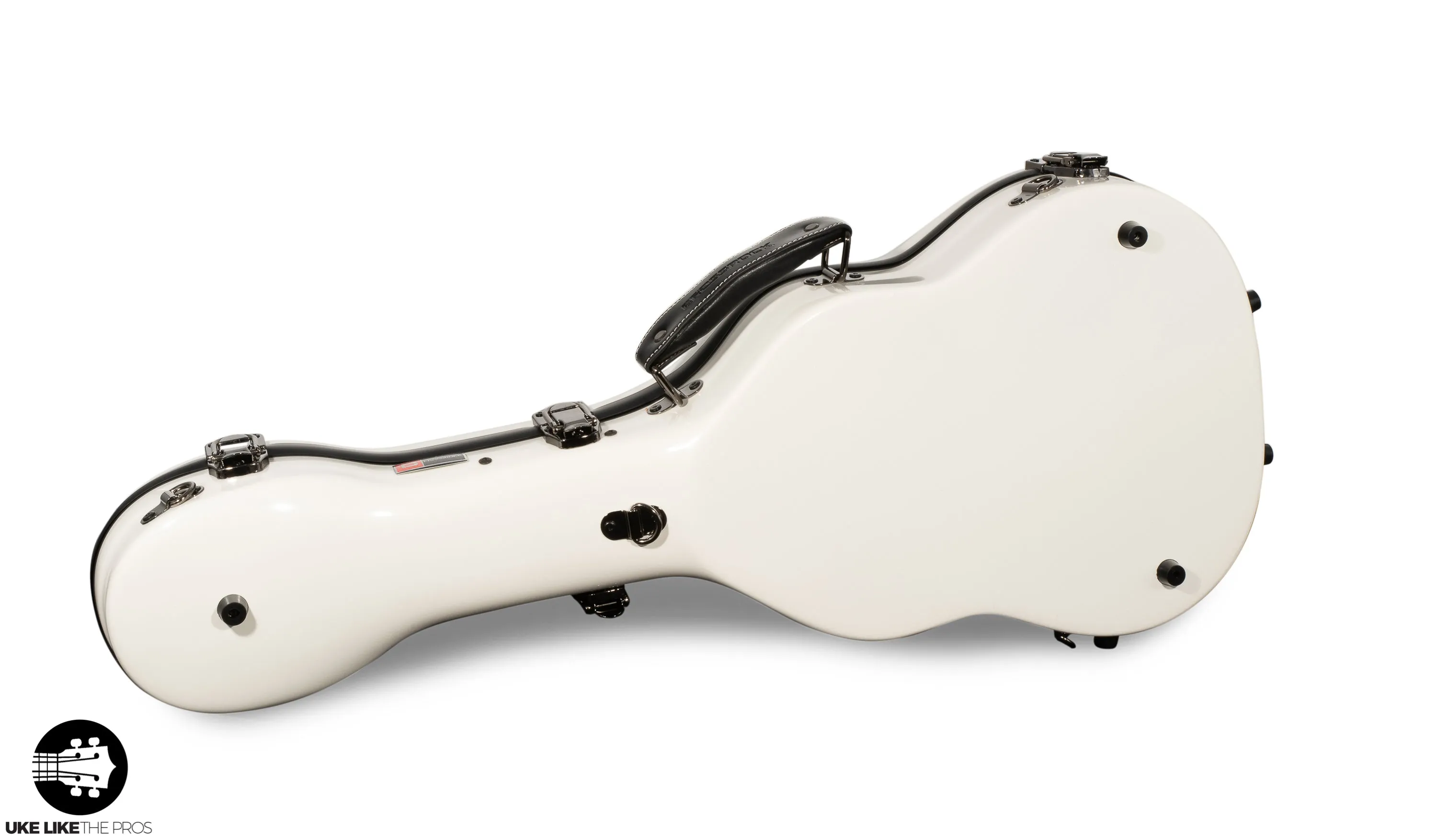 Crossrock Fiberglass WHITE Tenor Ukulele Case – Universal Case for Standard Tenor and Grand Tenor Model #CRF1020TUWT