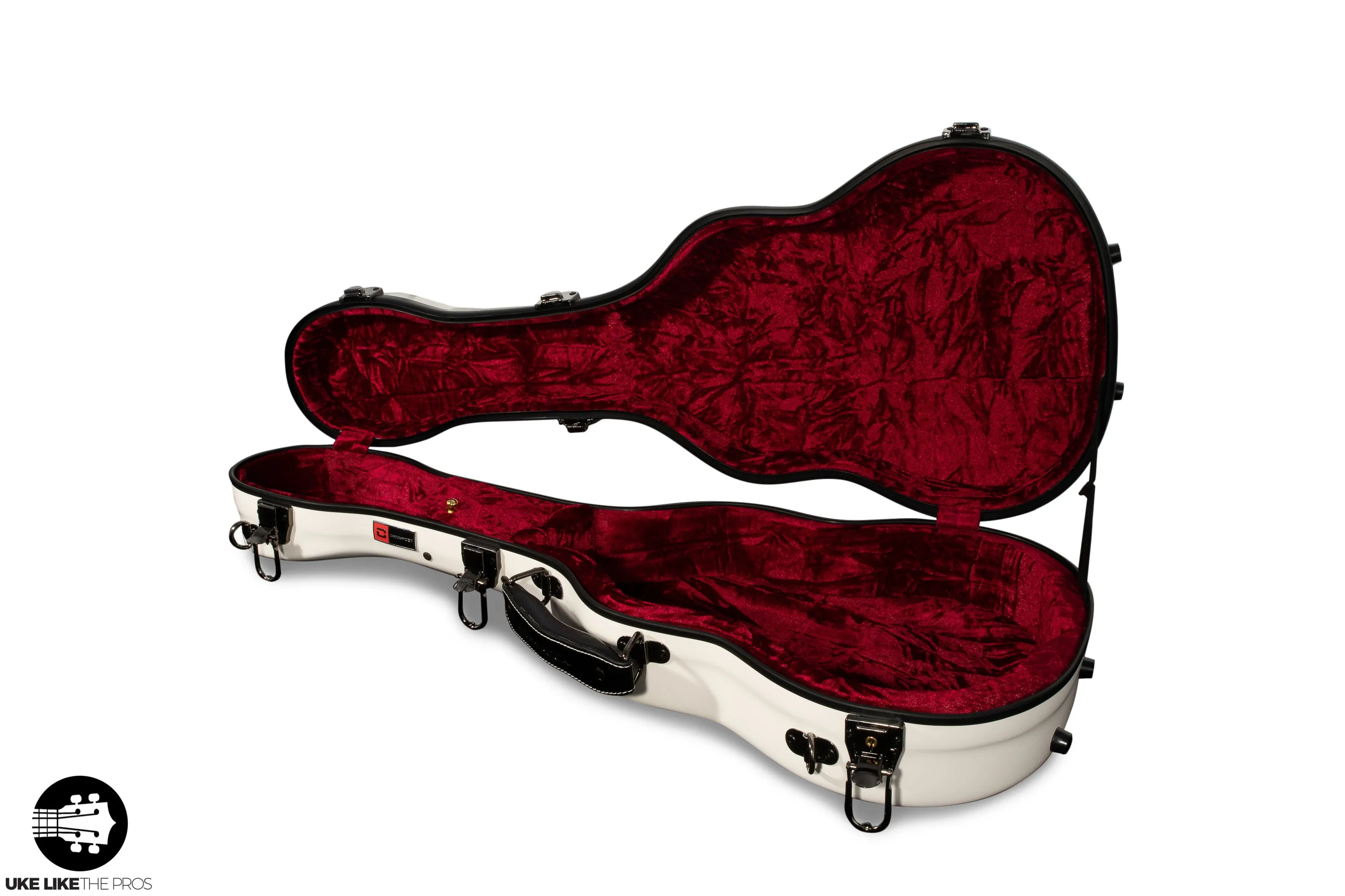 Crossrock Fiberglass WHITE Tenor Ukulele Case – Universal Case for Standard Tenor and Grand Tenor Model #CRF1020TUWT