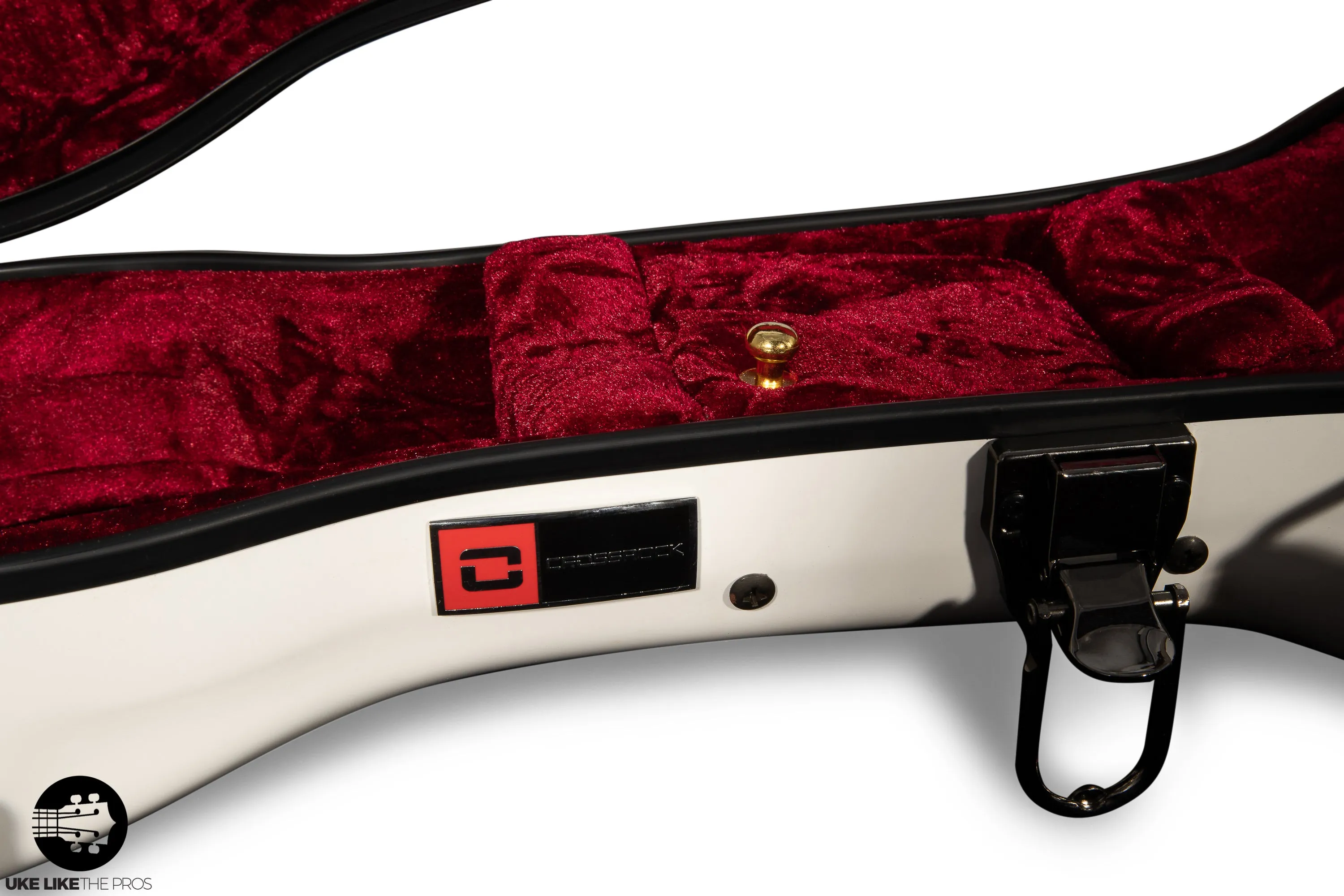 Crossrock Fiberglass WHITE Tenor Ukulele Case – Universal Case for Standard Tenor and Grand Tenor Model #CRF1020TUWT