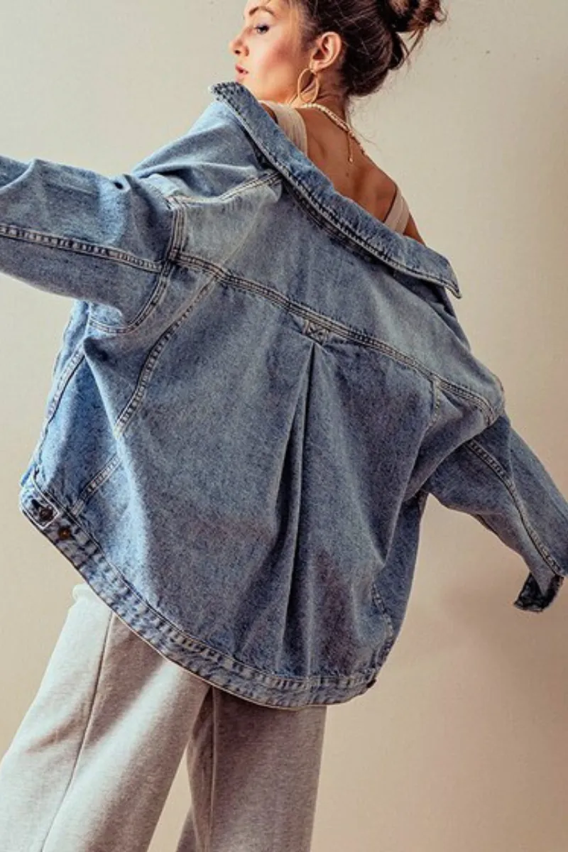 Denim Button-Up Jacket