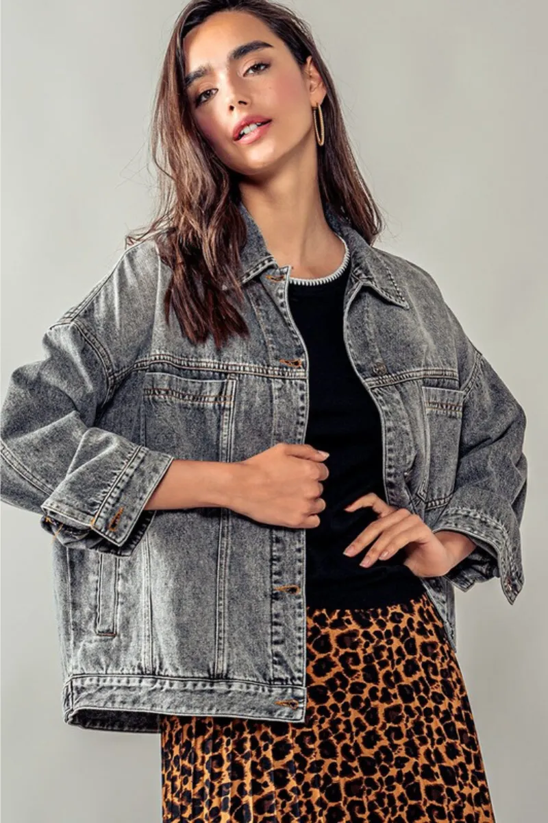 Denim Button-Up Jacket