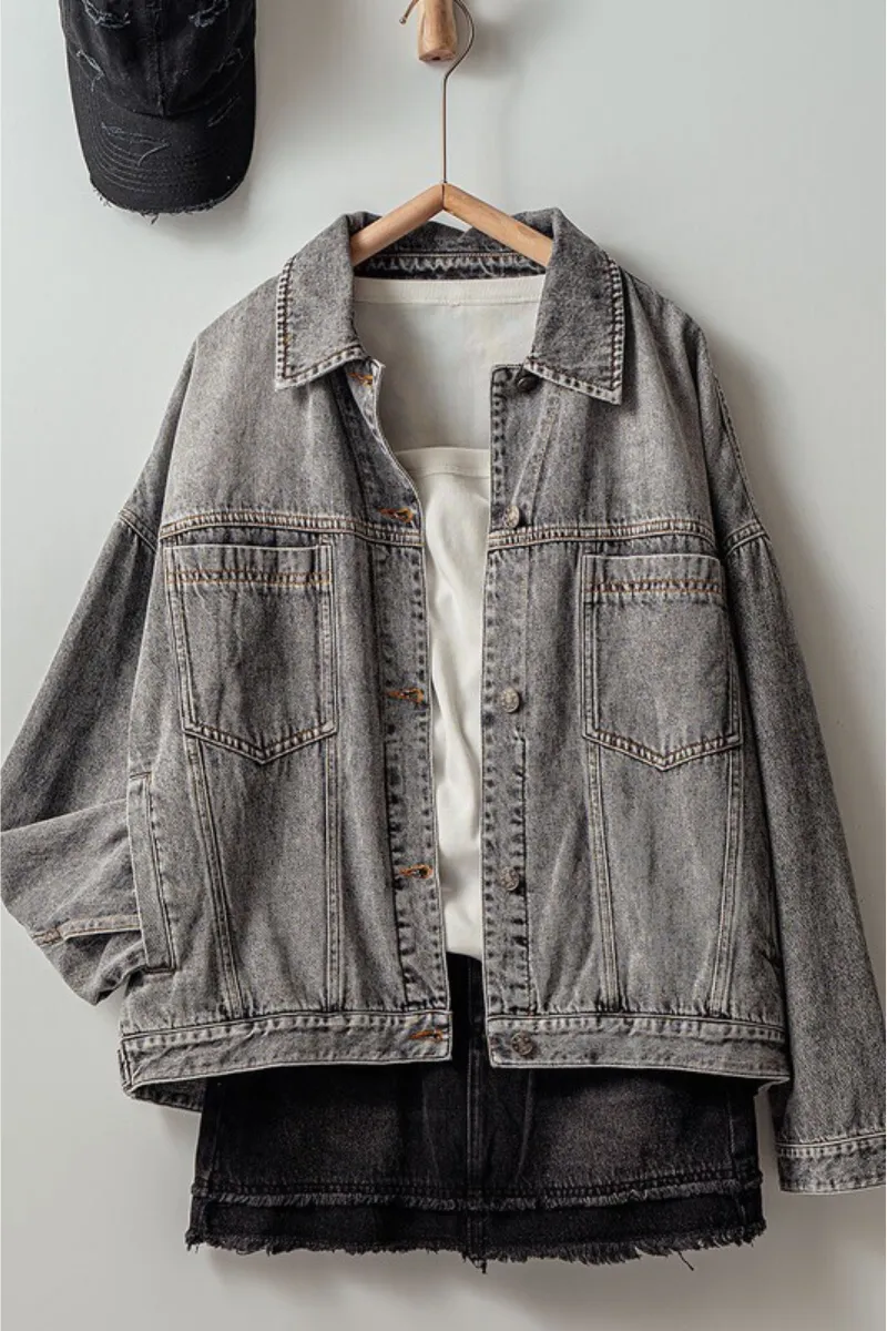 Denim Button-Up Jacket