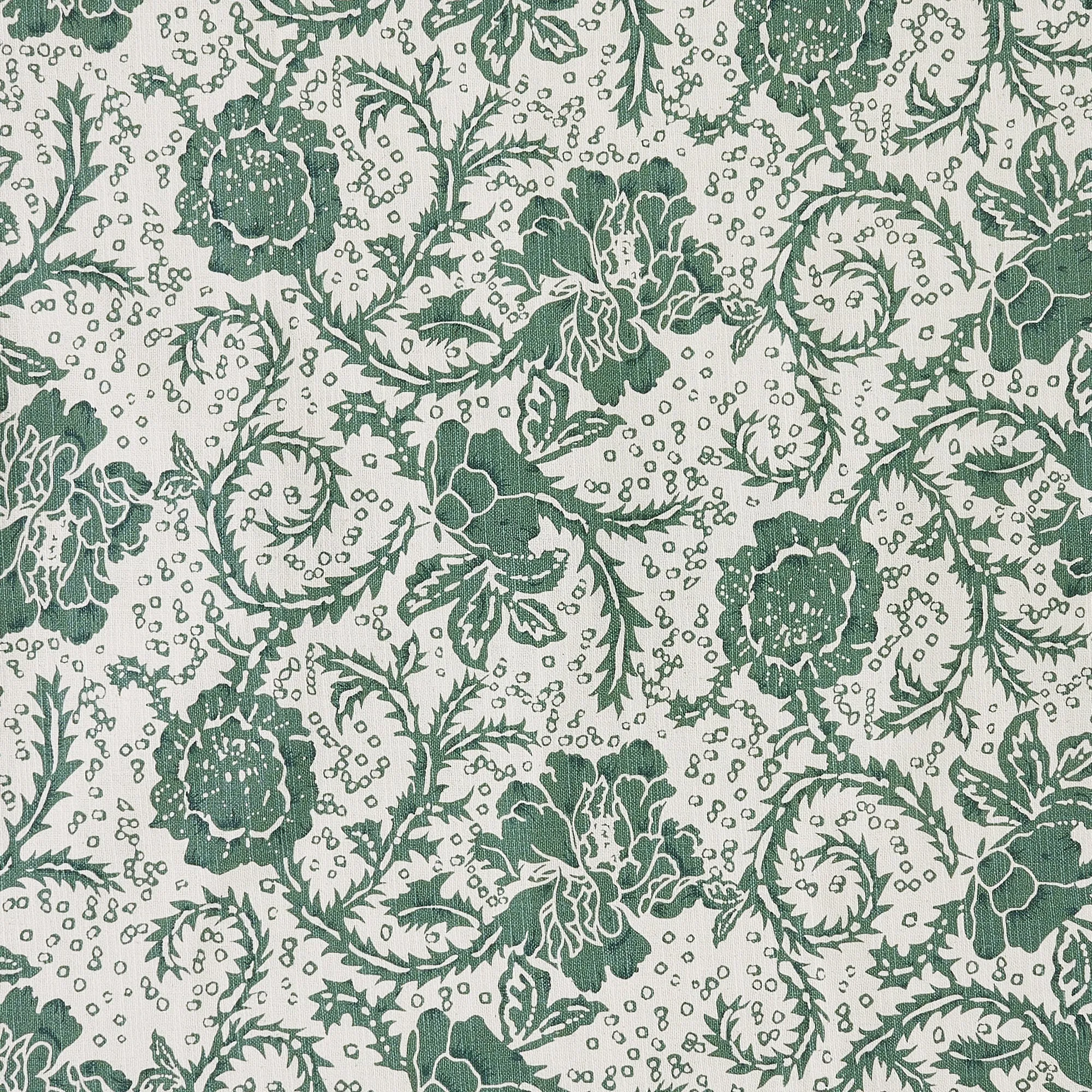 Dorset Green Floral Bed Skirt