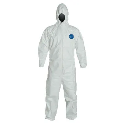 DuPont™ Tyvek® 400 Hooded Coverall w/Elastic Wrists/Ankles, White, 2X-Large, TY127S-2XL