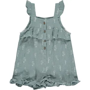 Freya Overalls in Blue Seahorses