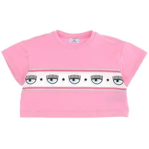 Girls Pink Logo Crop Top