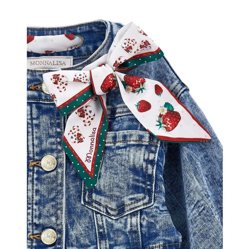 Girls Strawberry Denim Jacket