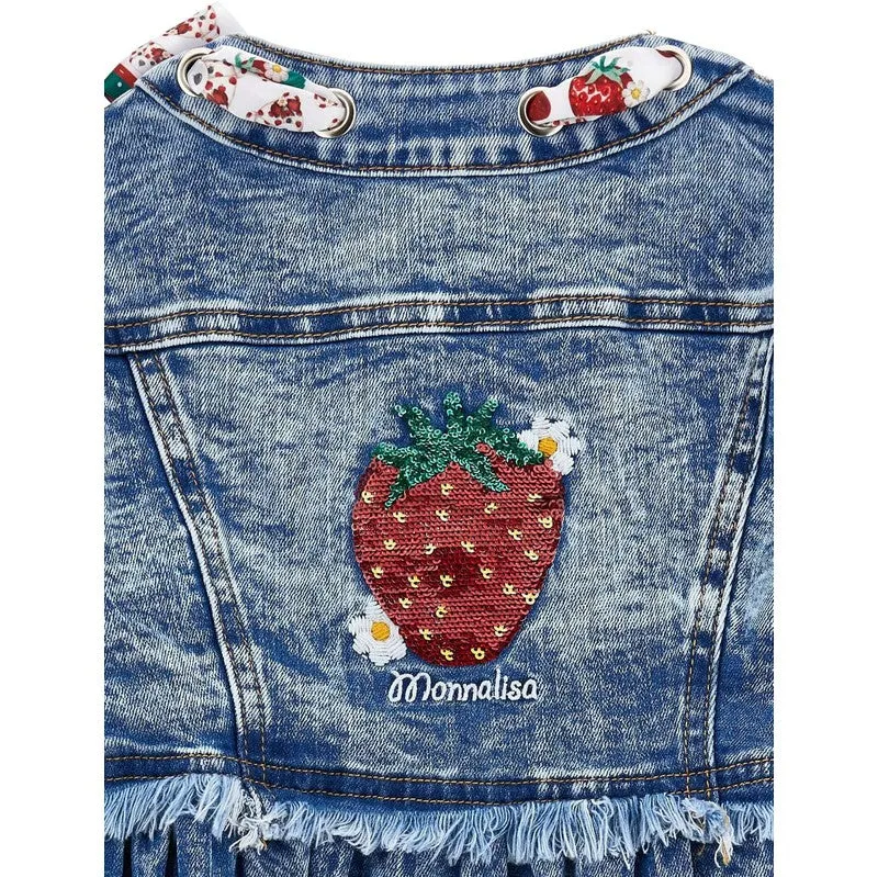 Girls Strawberry Denim Jacket