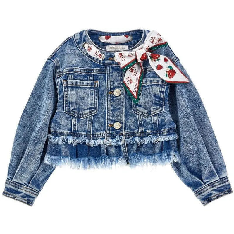 Girls Strawberry Denim Jacket