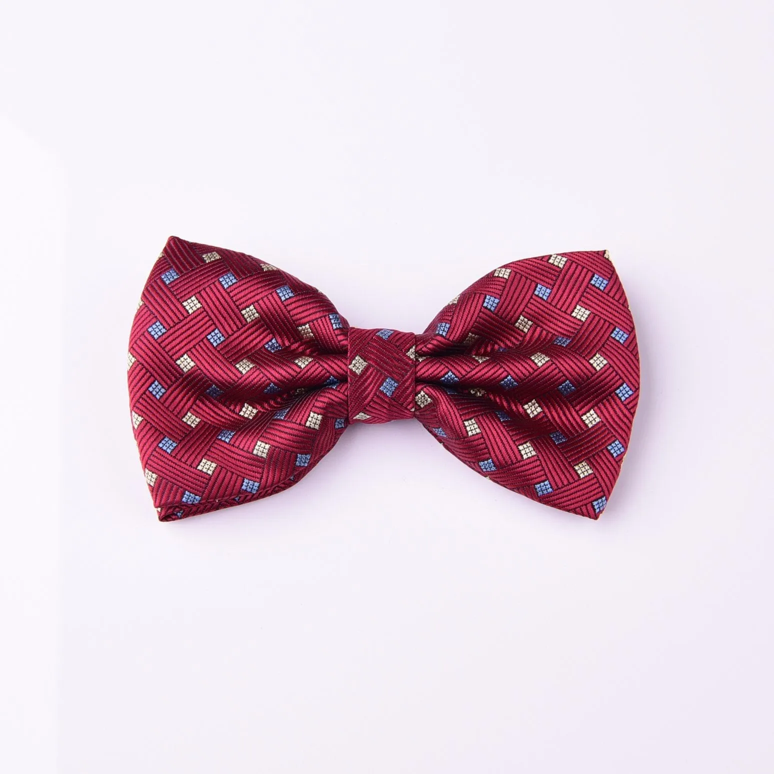 Good Red Wine Dinner Shirt Bow Tie Luxury Basketweave Event Fashion