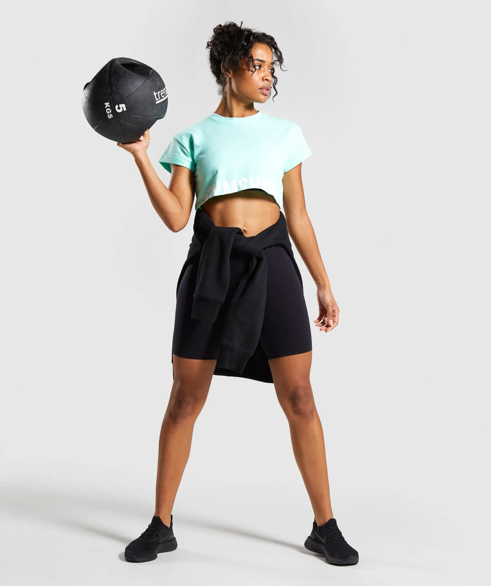 Gymshark Fraction Crop Top - Light Green