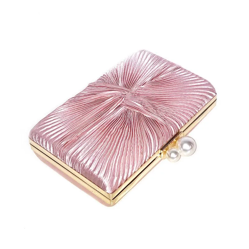 Luxy Moon Women Pink Clutch Purse Lady Chain Shoulder Bag For Party