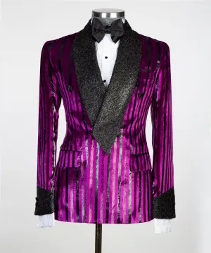 Men's Purple Shining Tuxedo