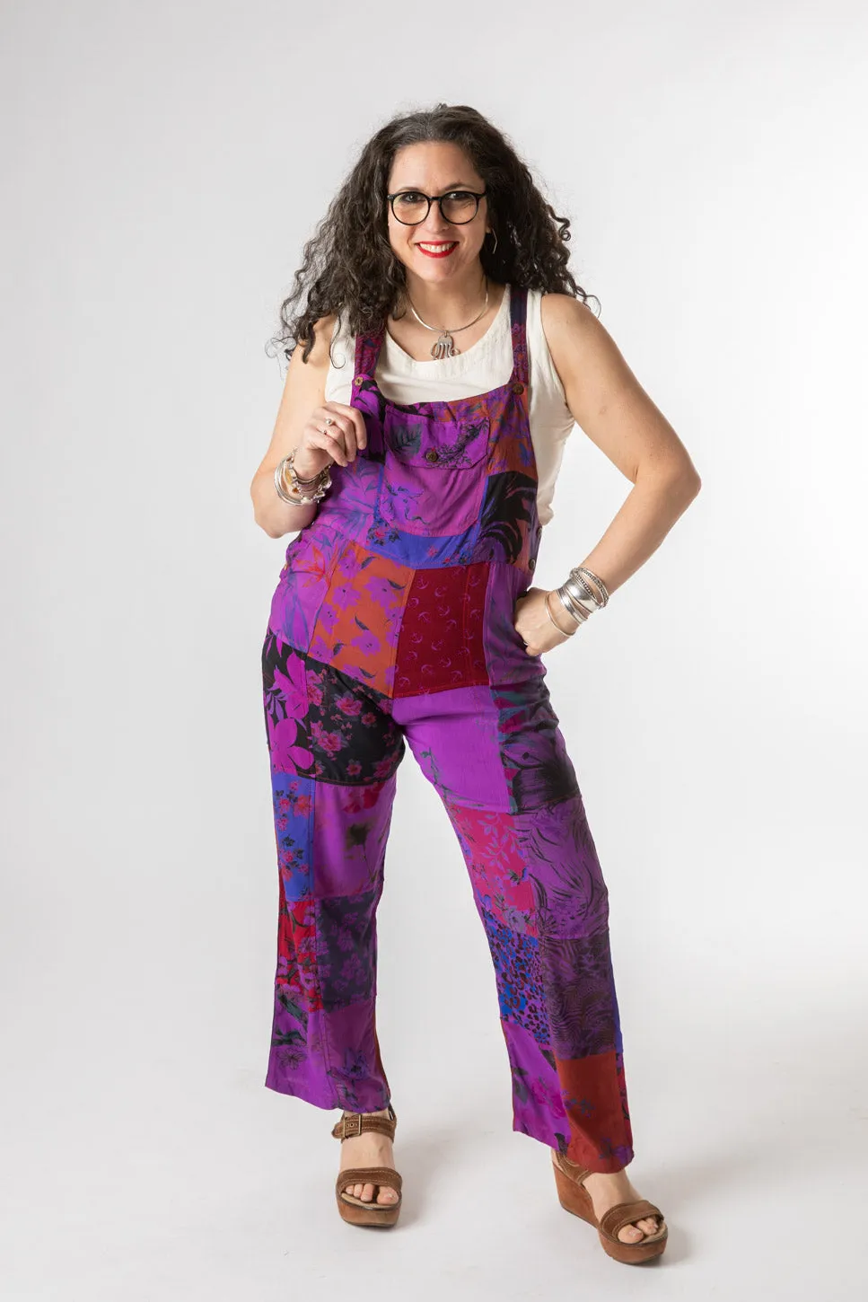 Mexicali Patchwork Unisex Hippy Overalls Overstock