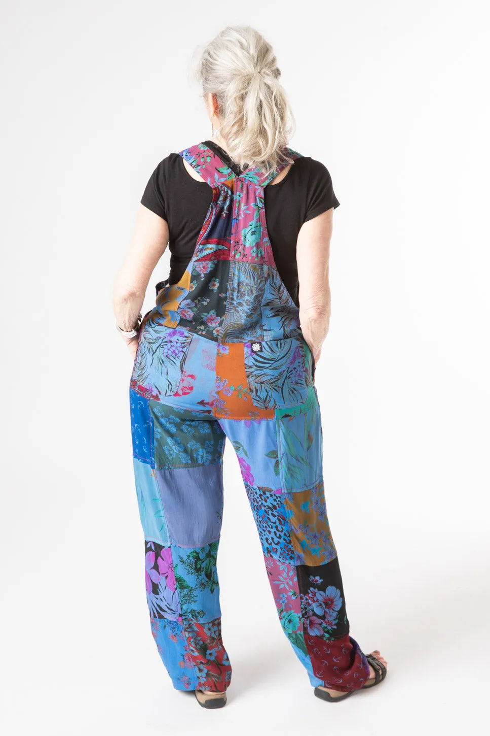 Mexicali Patchwork Unisex Hippy Overalls Overstock